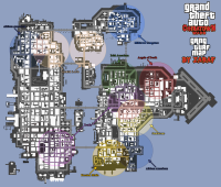 Карта зон группировок GTA Chinatown Wars