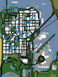 Карта снимков в GTA San Andreas