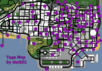 Карта граффити в GTA San Andreas
