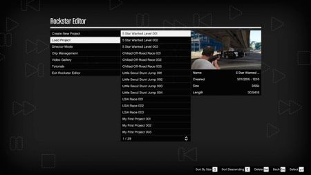 Подробности и скриншоты редактора видео в GTA 5 для PC