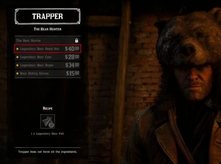 Где найти охотников (Trapper) в Red Dead Redemption 2 для крафта из легендарных шкур