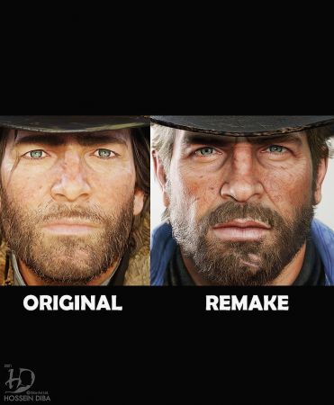 Художник создал высококачественные 3D-модели героев Red Dead Redemption 