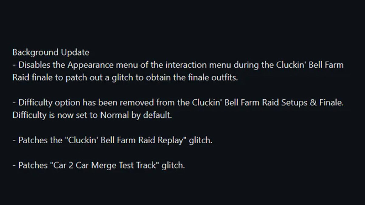 Rockstar выпустит патч, исправляющий ошибки обновления The Cluckin’ Bell Farm Raid